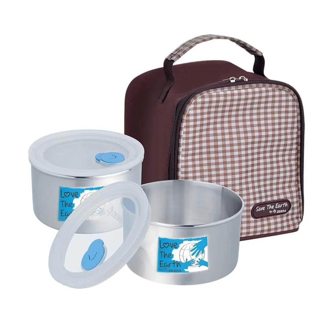 ZEBRA Hava Geçirmez II Gıda Saklama Kabı 12x2 (Dünyayı Kurtarın: Kahverengi Çanta)