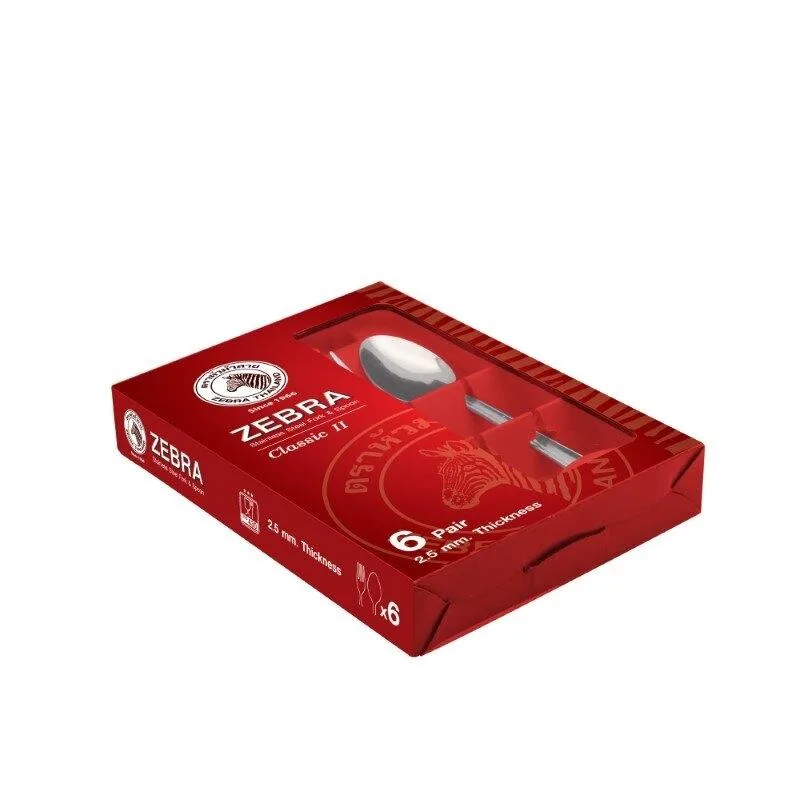 ZEBRA Classic II 6 Çift Kaşık Çatal Seti - görsel 2