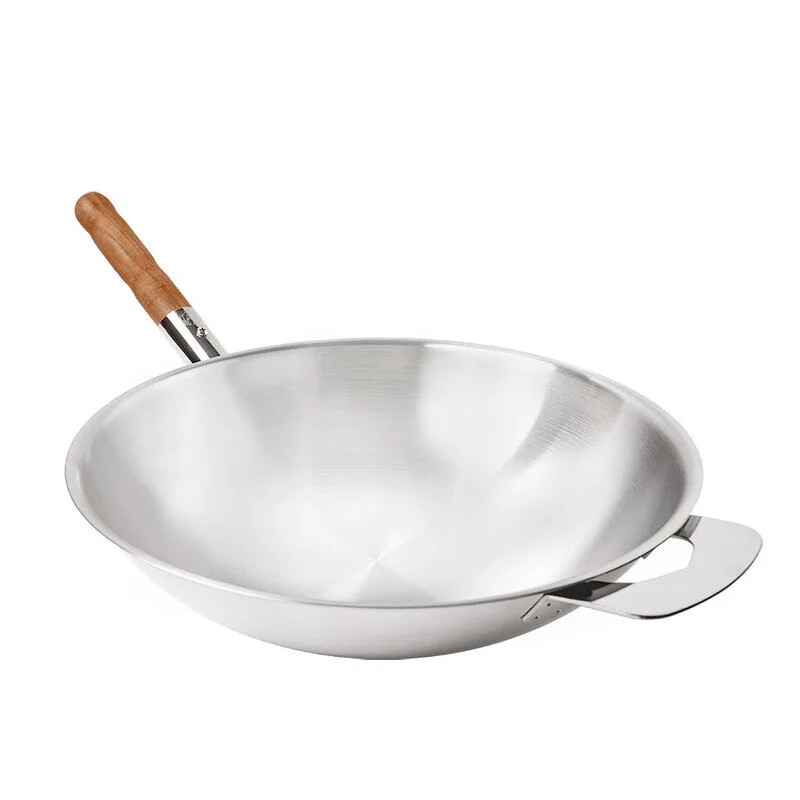 ZEBRA Vitalux 3 Katmanlı (3-Ply) Çin Wok Tavası - 38 cm / Tik Ağacı Sap - görsel 1