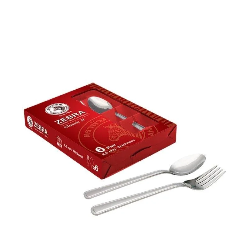 ZEBRA Classic II 6 Çift Kaşık Çatal Seti