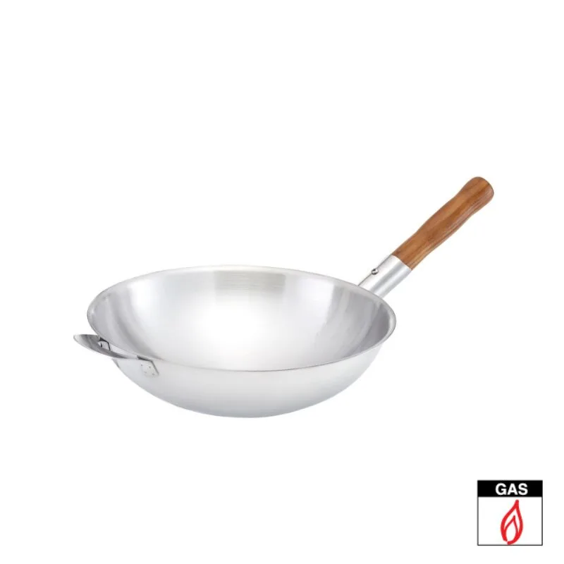 ZEBRA Vitalux 3 Katmanlı (3-Ply) Çin Wok Tavası - 30 cm (Tik Ağacı Saplı) - görsel 4