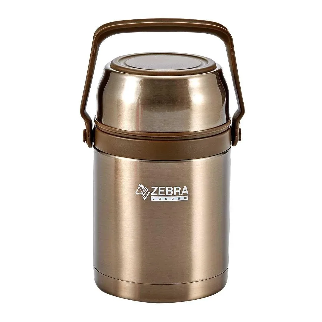 ZEBRA Vakumlu Yemek Kabı Piknik 1L Altın Kahverengi